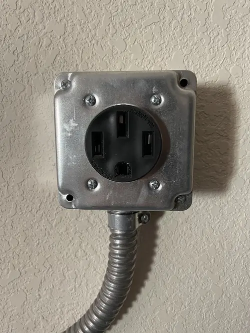 NEMA 14-50 outlet installed for Smart Home Electrical in Fairfield Plantation